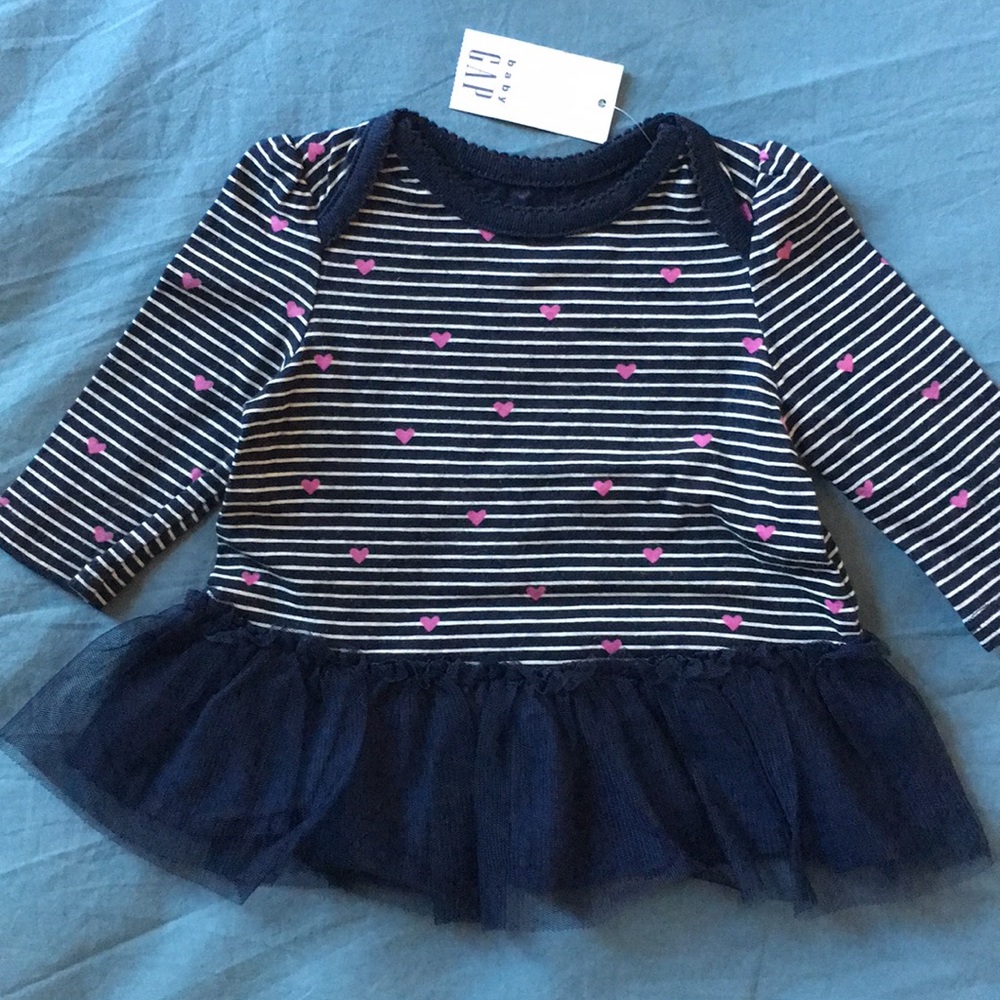 NWT Heart and stripe ruffle shirt